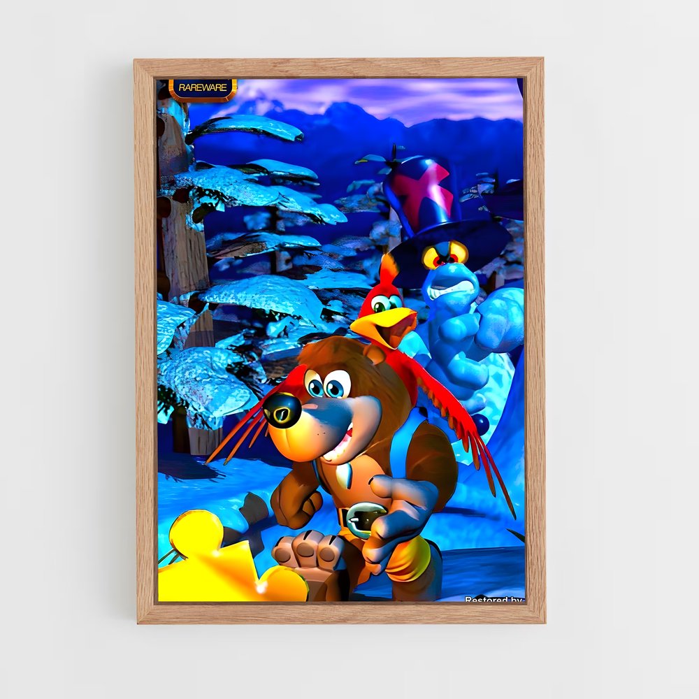 Poster Banjo Run Adventure – affiche Super Smash Bros (vue 4)